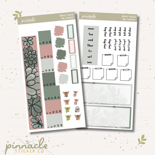 Prickly Palette Hobonichi Weeks Monthly Kit Planner Stickers