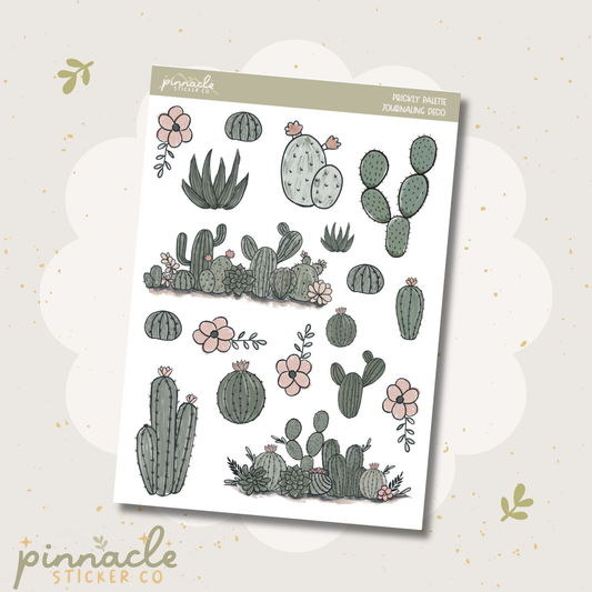 Prickly Palette Deco Planner Stickers