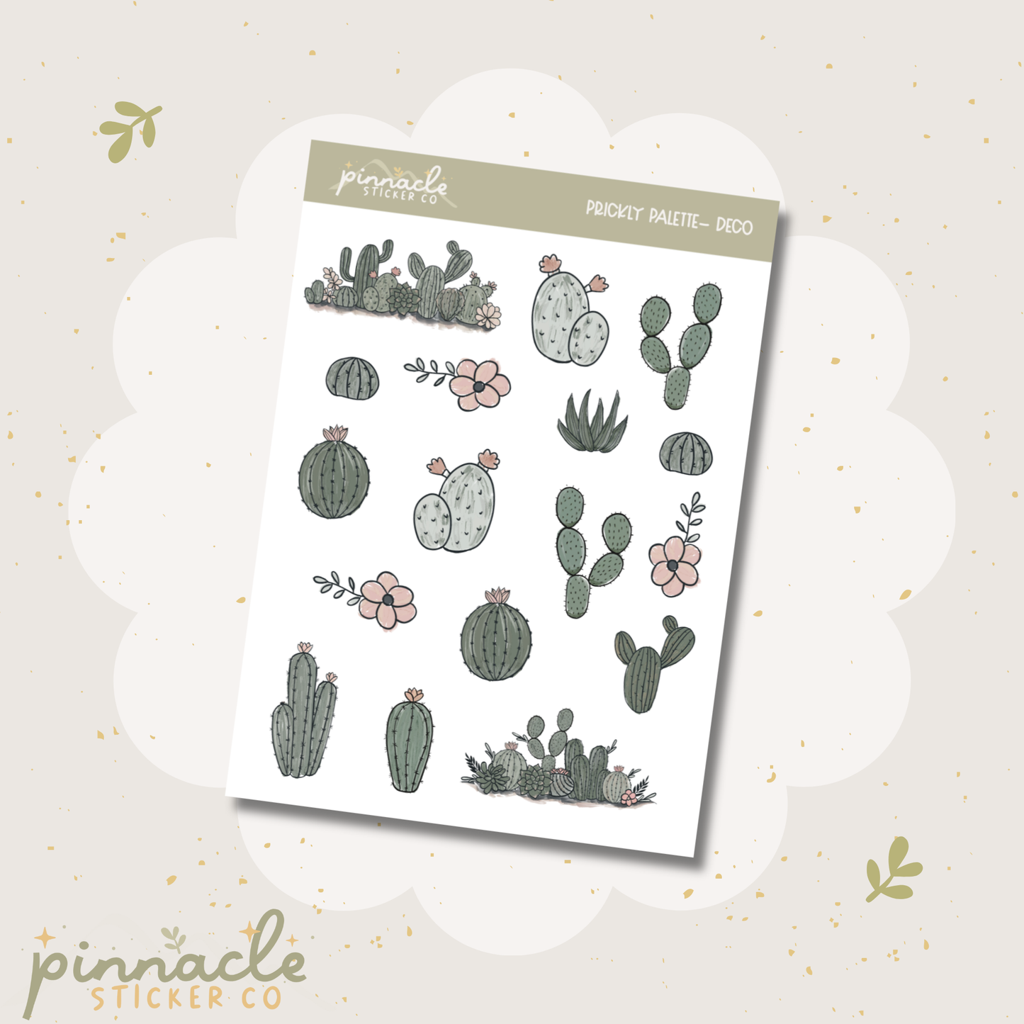 Prickly Palette Deco Planner Stickers