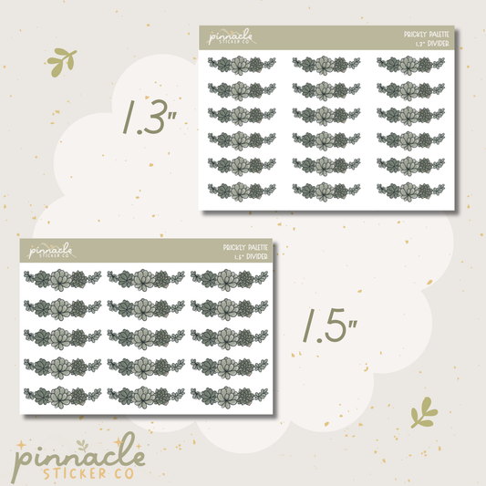 Prickly Palette Divider Planner Stickers