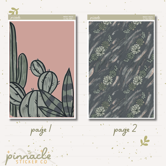 Prickly Palette A5 Full Sheet Planner Stickers