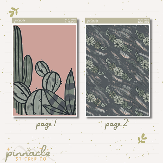 Prickly Palette B6 Full Sheet Planner Stickers