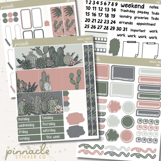 Prickly Palette Hobonichi Cousin Kit Planner Stickers