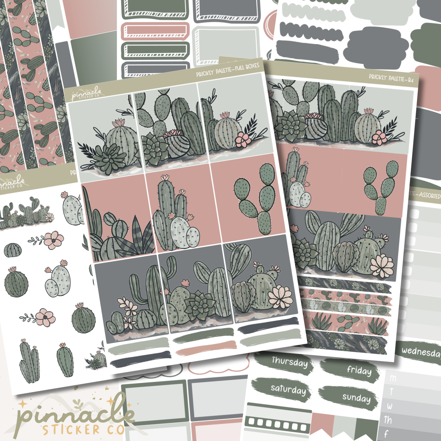 Prickly Palette Weekly Kit Planner Stickers