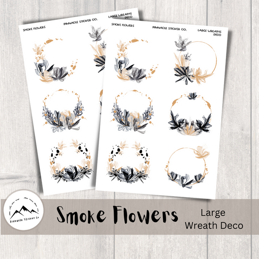 Smoke Flowers Wreaths Deco Planner Stickers