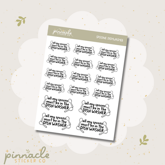 Spoonie Dishwasher Planner Stickers S021