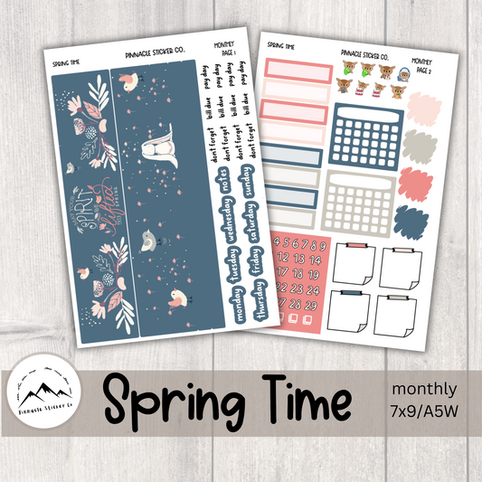 Spring Time Monthly Kit Planner Stickers