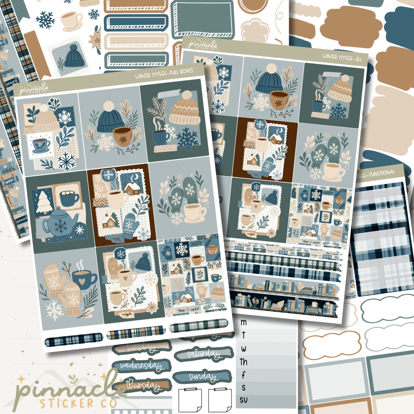 Winter Hygge Weekly Kit Planner Stickers