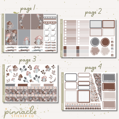 Cozy Woods Weekly Kit Planner Stickers