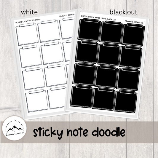 Sticky Note Doodle Box Stickers