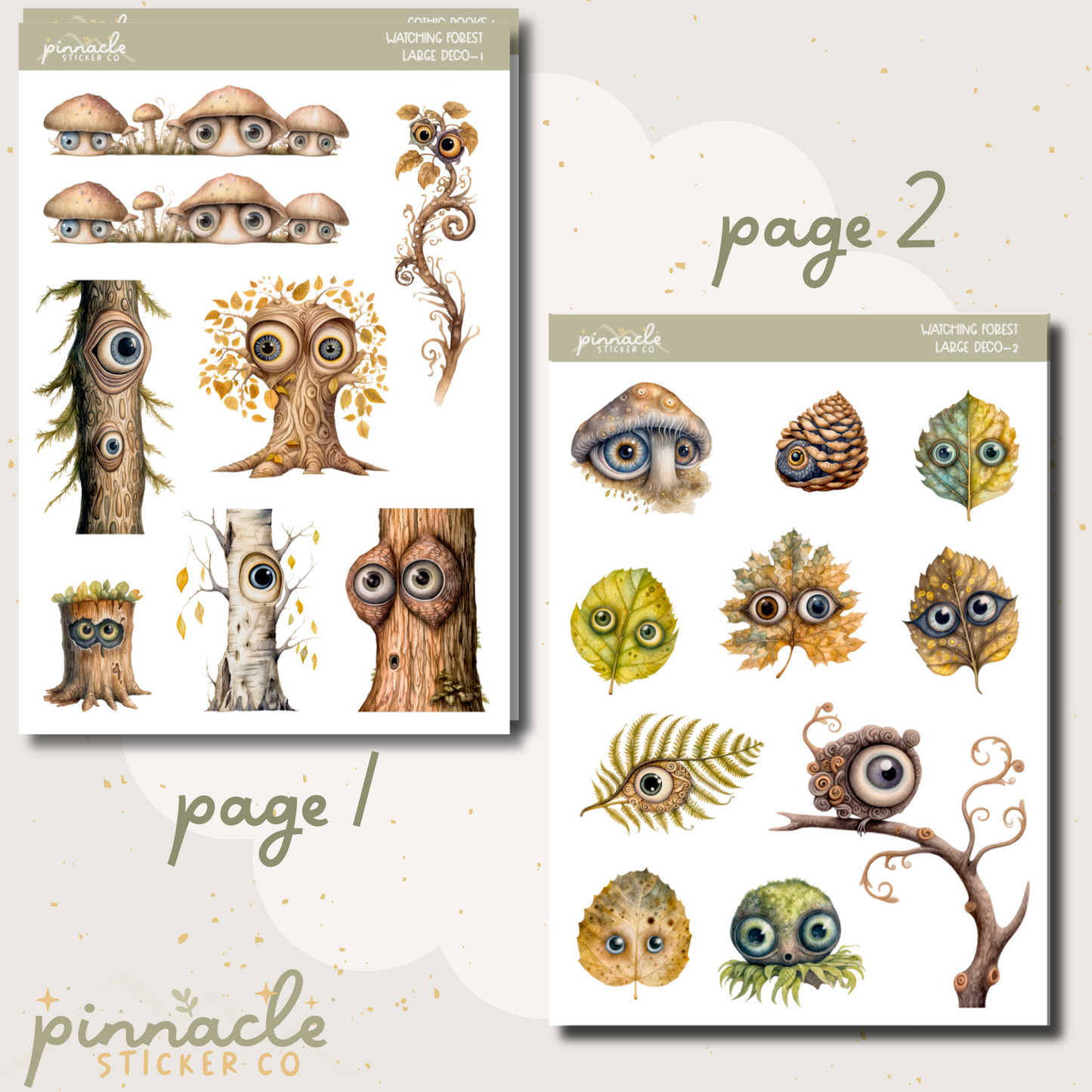 The Watching Forest Deco Planner Stickers