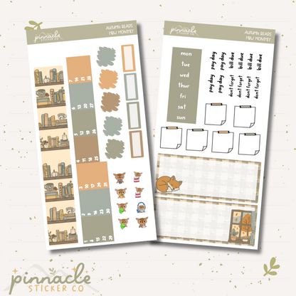 Autumn Reads Hobonichi Weeks Monthly Kit Planner Stickers