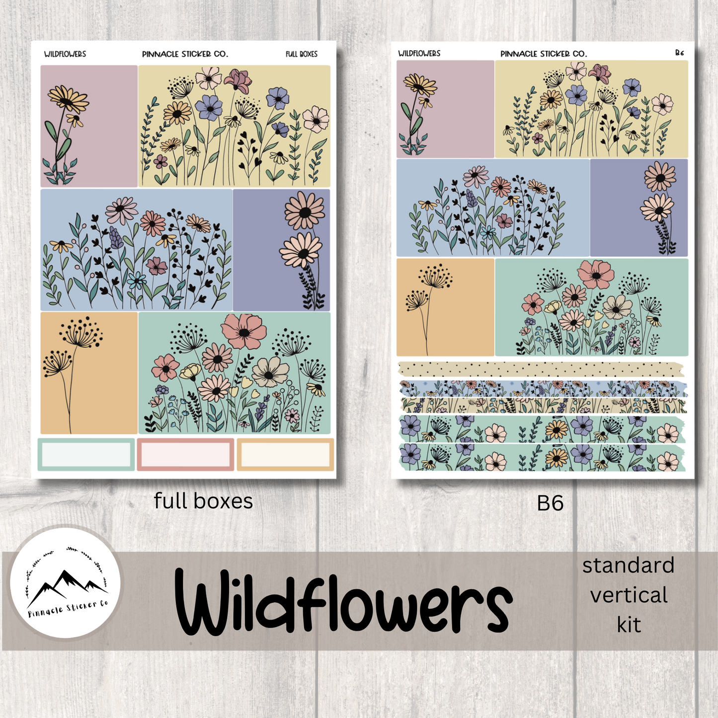 Wildflowers Weekly Kit Planner Stickers