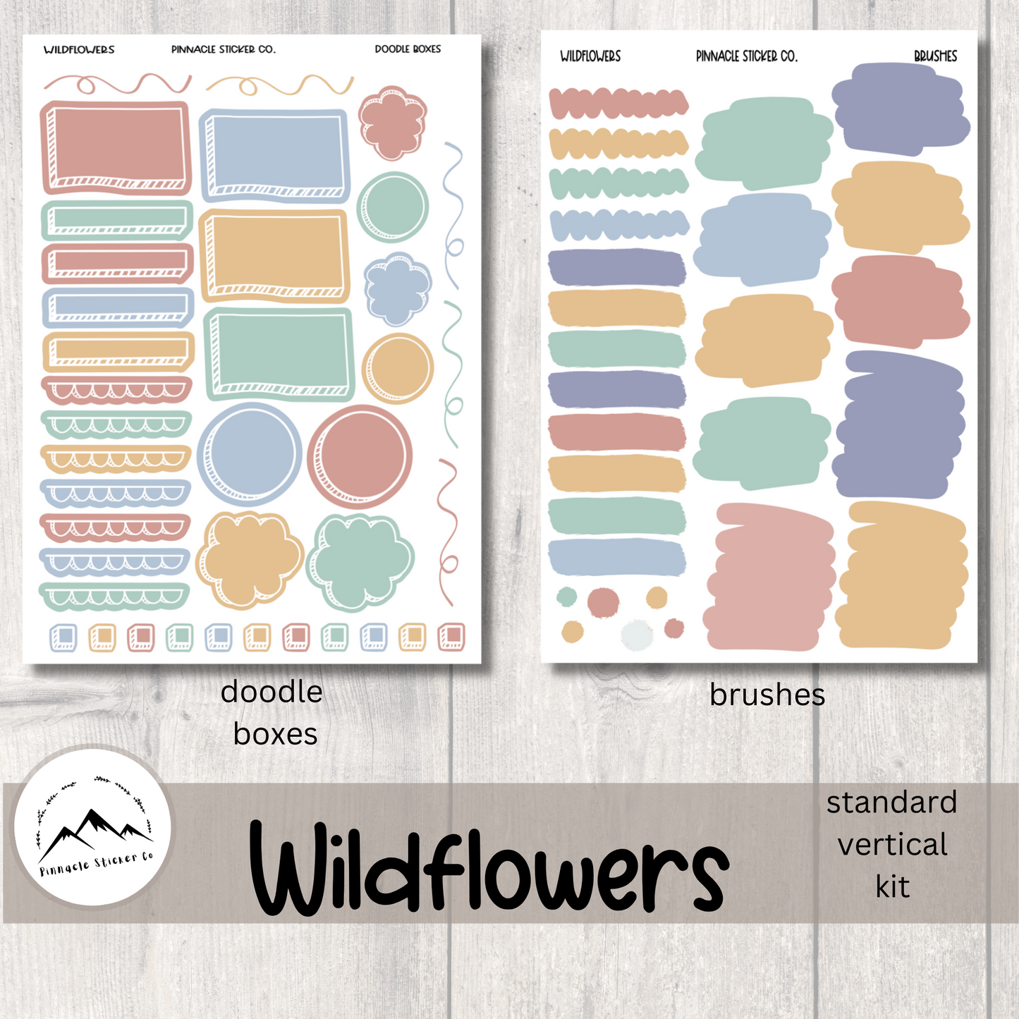 Wildflowers Weekly Kit Planner Stickers