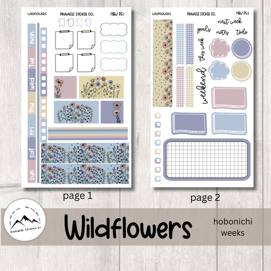 Wildflower Hobonichi Weeks Planner Stickers