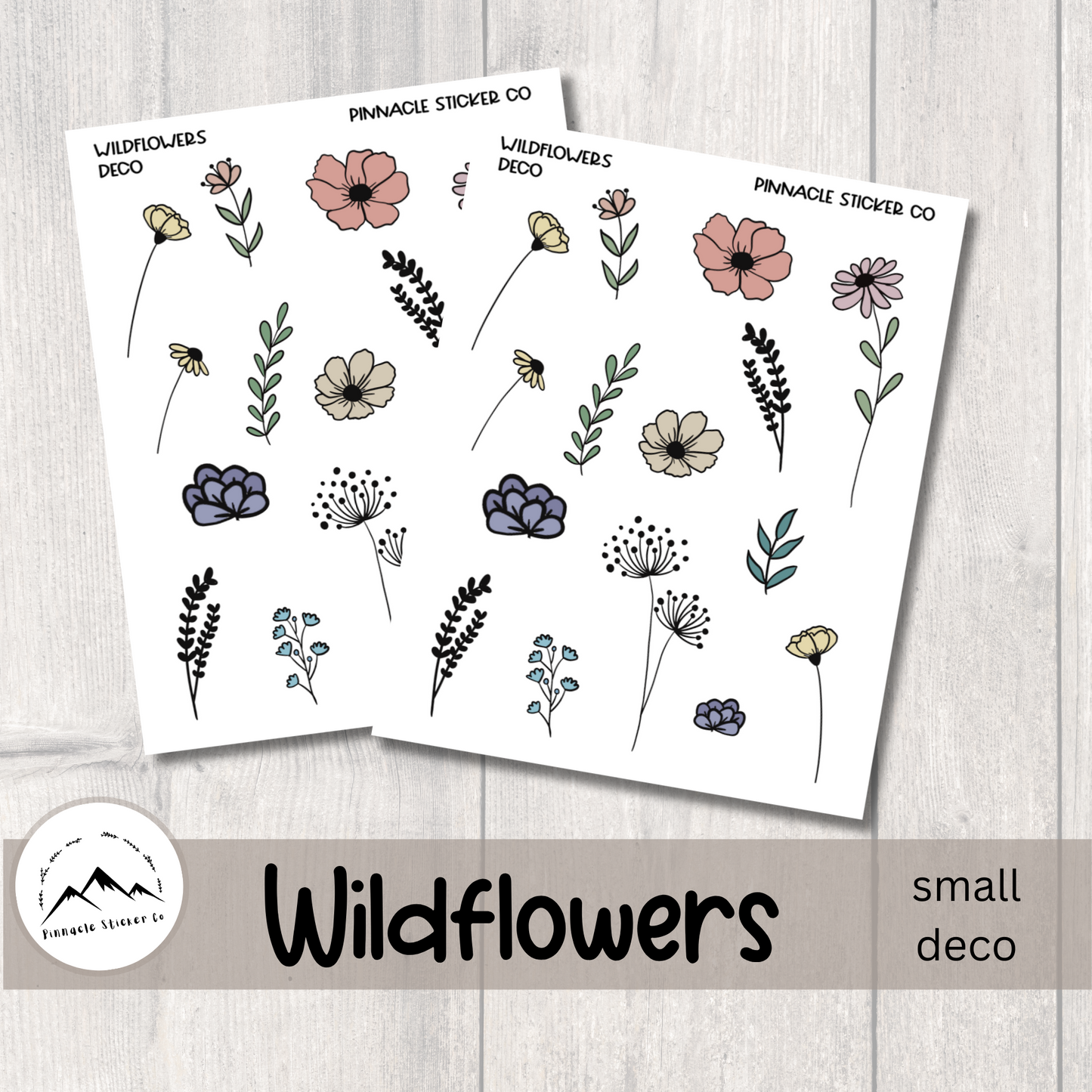 Wildflowers Deco Planner Stickers