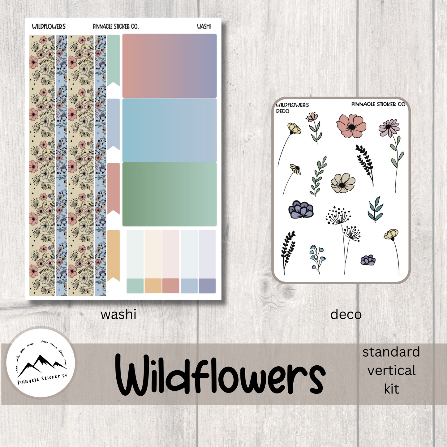 Wildflowers Weekly Kit Planner Stickers