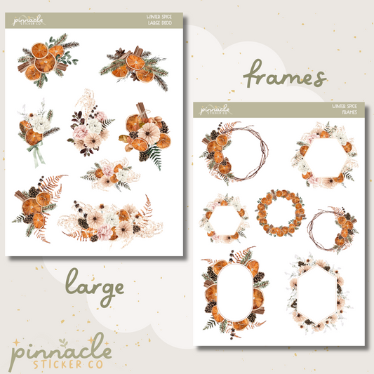 Winter Spice Deco Planner Stickers