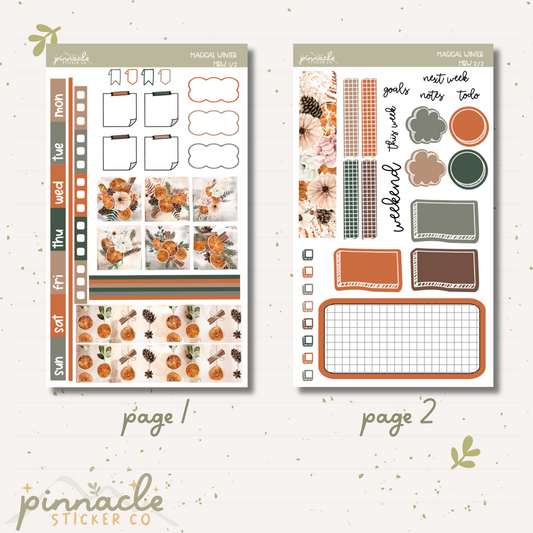 Winter Spice Hobonichi Weeks Planner Stickers