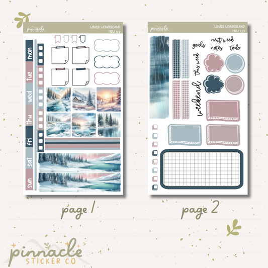 Winter Wonderland Hobonichi Weeks Planner Stickers