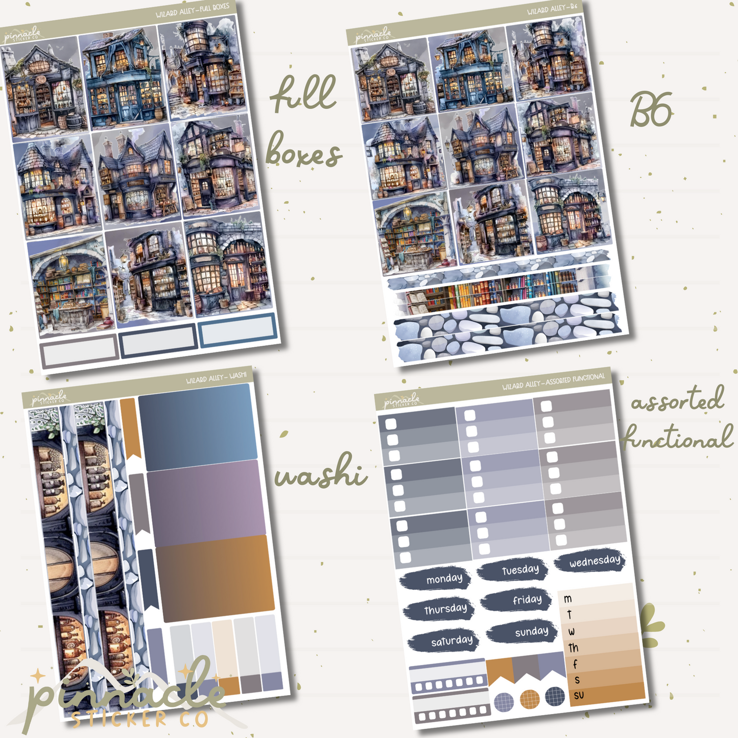 Wizard Alley Weekly Kit Planner Stickers