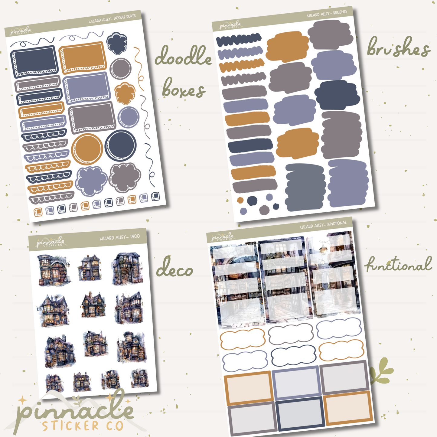 Wizard Alley Weekly Kit Planner Stickers