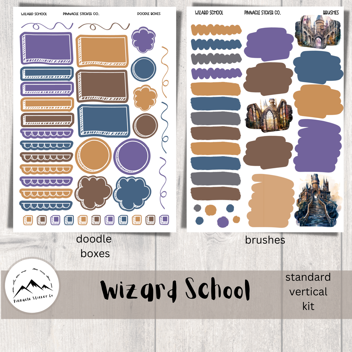 Wizard School Weekly Kit Planner Stickers