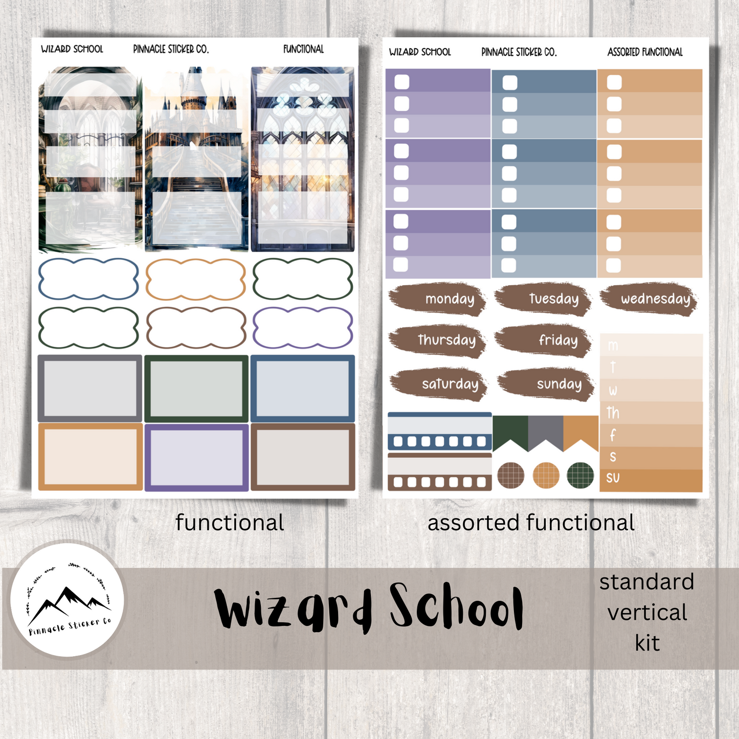 Wizard School Weekly Kit Planner Stickers