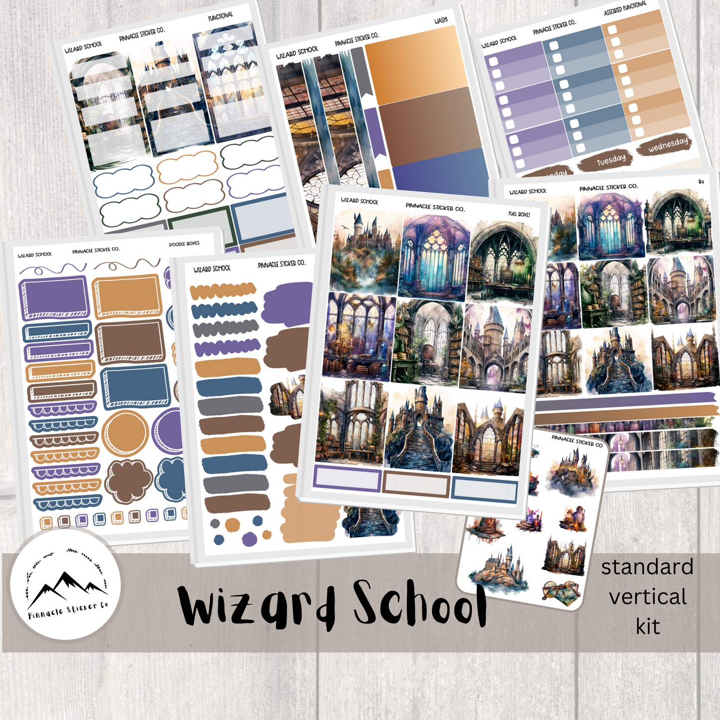 Wizard School Weekly Kit Planner Stickers