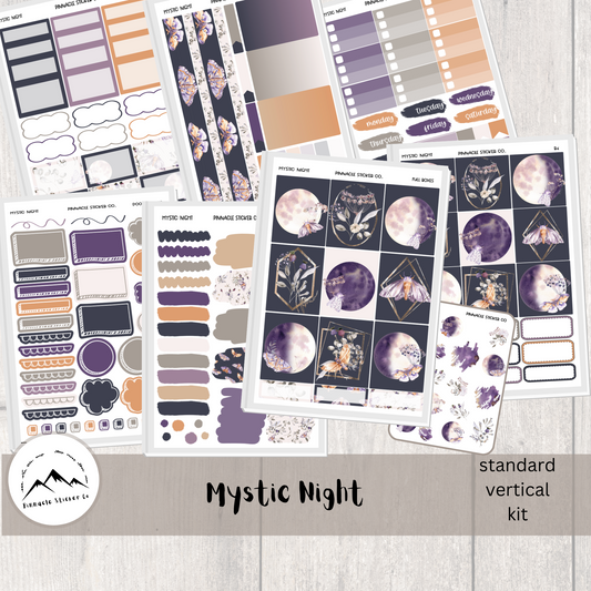Mystic Night Weekly Kit Planner Stickers