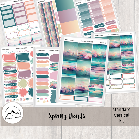 Spring Clouds Weekly Kit Planner Stickers