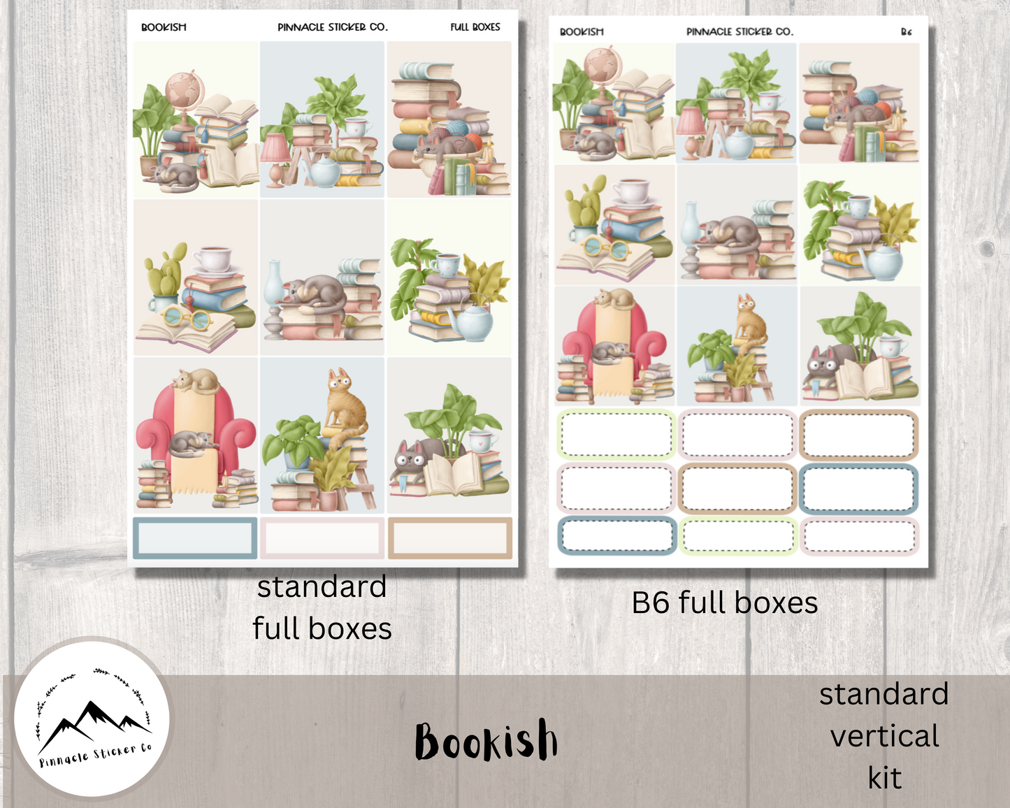 standard vertical weekly sticker kit for planners, journaling, and notes. 