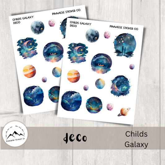Child's Galaxy Deco Planner Stickers