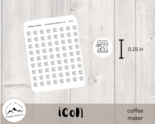 small simple line icon sticker. coffee maker