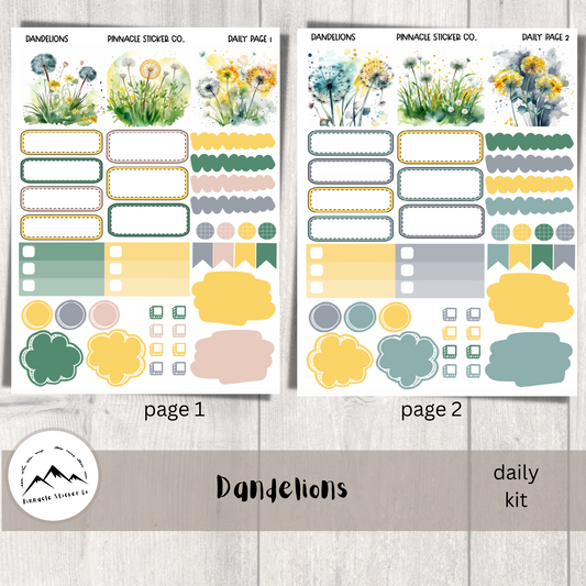 Mint Flowers Daily Planner Stickers – Pinnacle Sticker Co