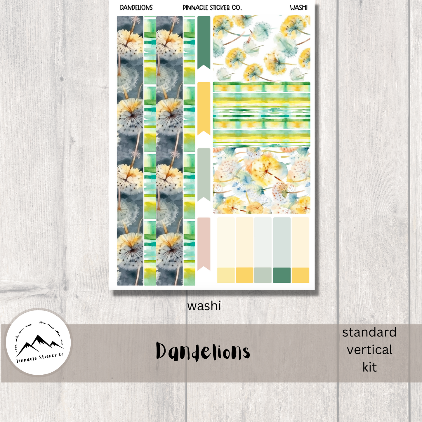 Dandelions Weekly Kit Planner Stickers