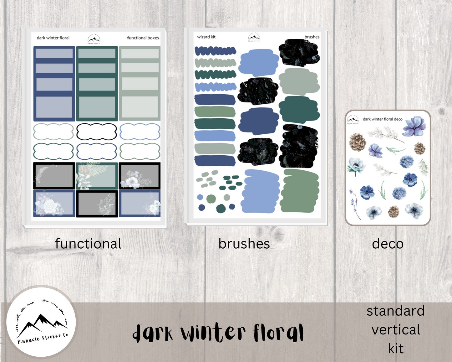 standard vertical weekly sticker kit for planners, journaling, and notes. 