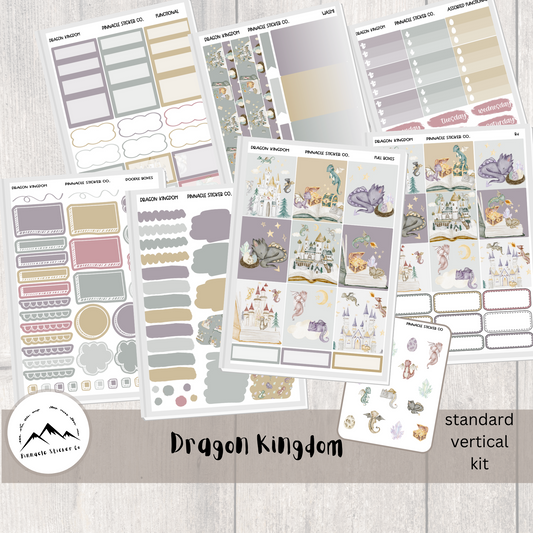Dragon Kingdom Weekly Kit Planner Stickers