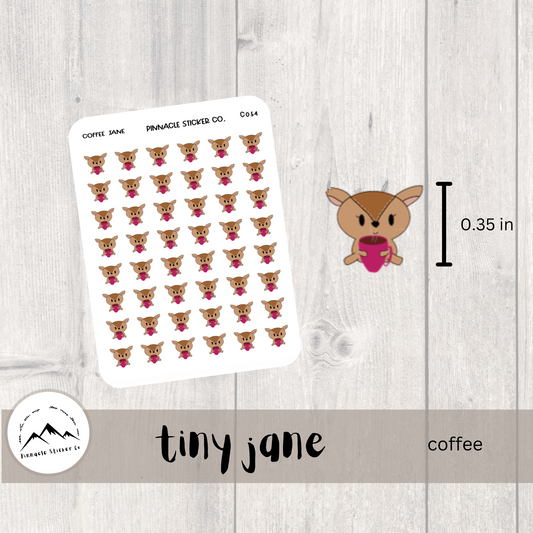 Tiny Coffee Jane Stickers C054