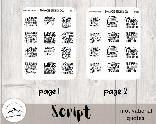 Motivational Quote Planner Stickers S009