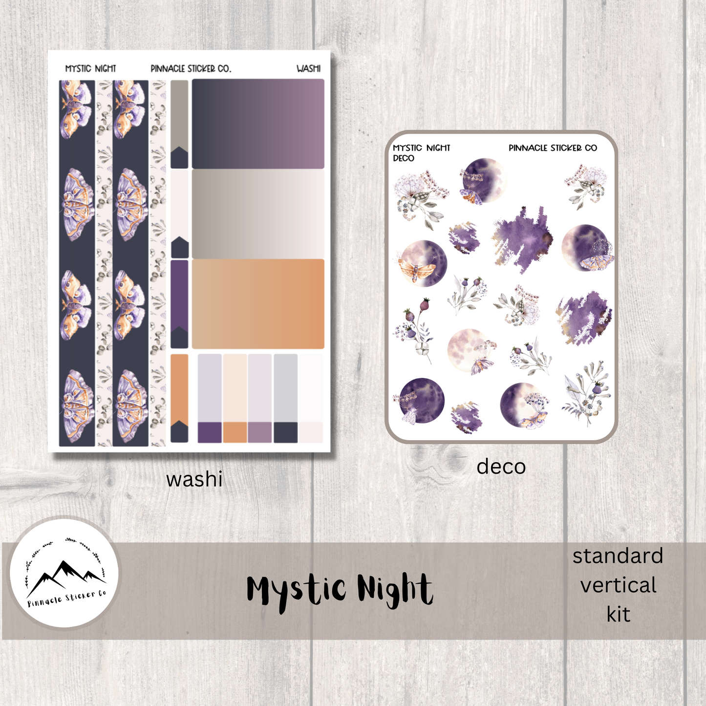 Mystic Night Weekly Kit Planner Stickers