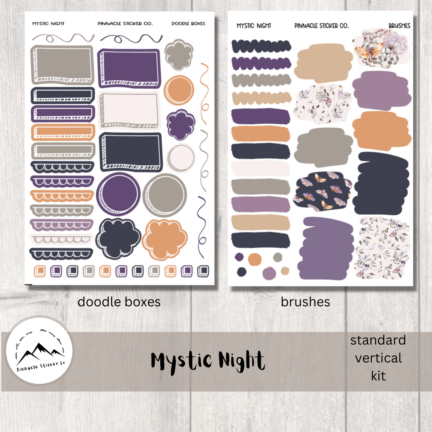 Mystic Night Weekly Kit Planner Stickers