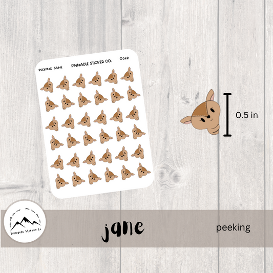 Peeking Jane Stickers C068