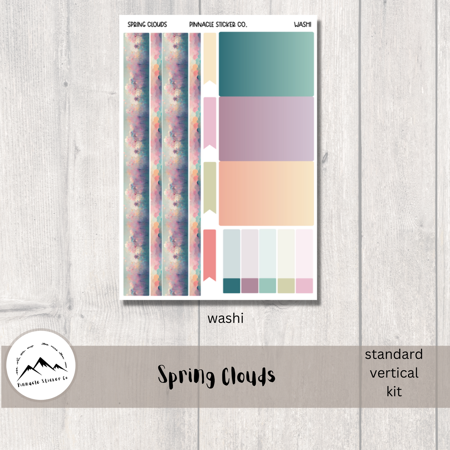 Spring Clouds Weekly Kit Planner Stickers